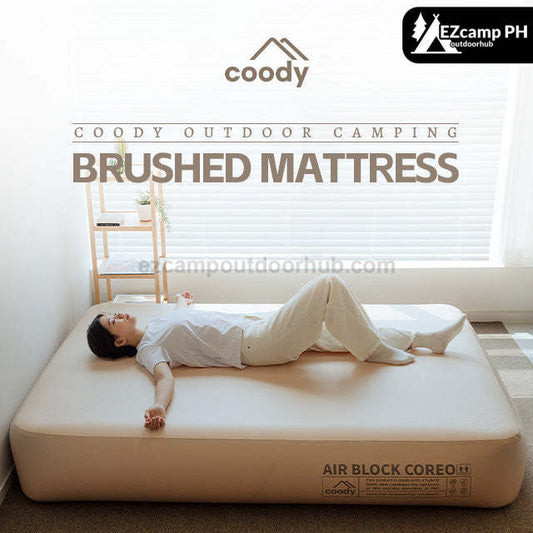 Coody AIR BLOCK COREO Air Inflatable Bed Portable Lightweight Elastic Mat Stable Support Double Layer Structure 1500kg Max Load Adjustable Firmness