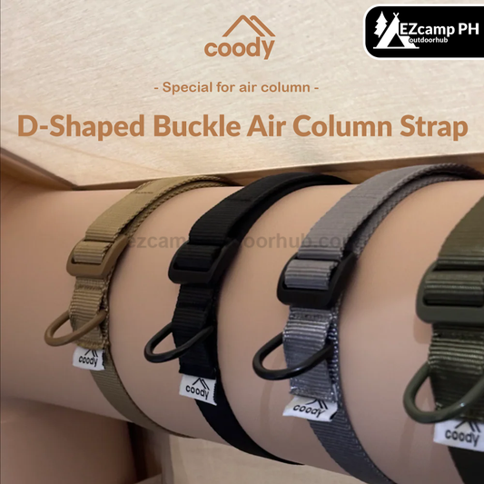 Coody D-Shaped Buckle Air Column Strap Portable Ultralight Adjustable Belt Hanging Lamps Clothes And Other Outdoor Camping Accessories Equipments