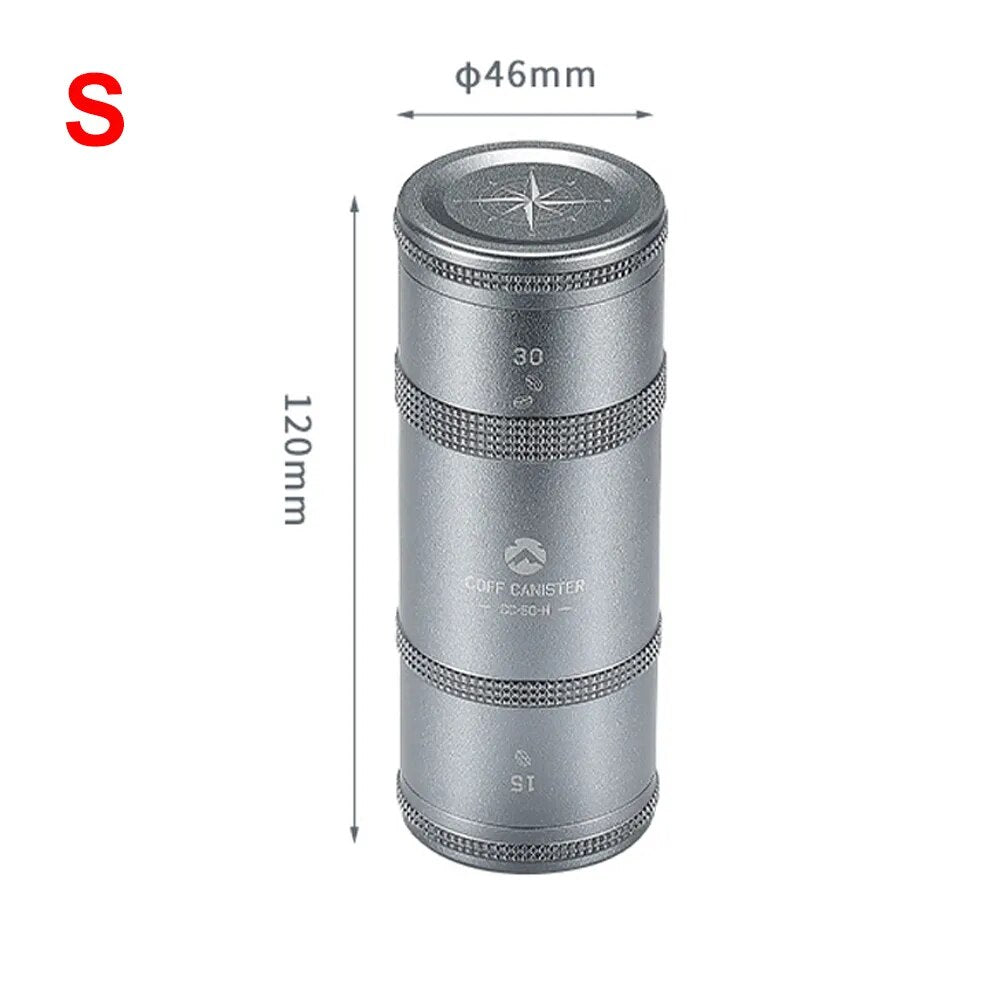 CAMPINGMOON Coffee Bean Storage Canister Moisture Proof Ultralight Aluminum Alloy Tea Leaves Sealed Jar Container Can 2 Layer Bottle CC-50 CC-51