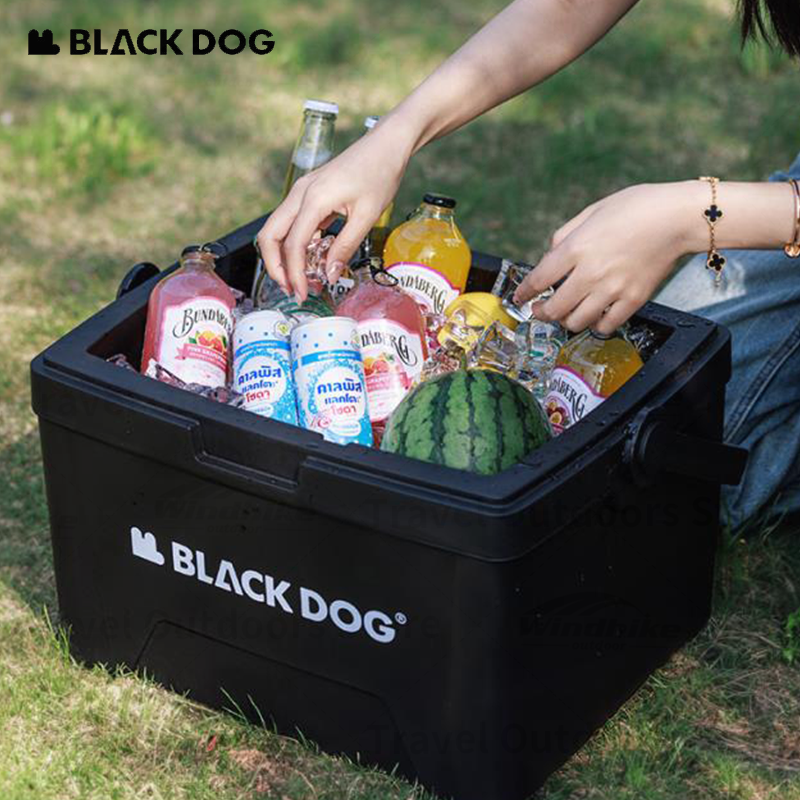 BLACKDOG by Naturehike ICELAND Cooler 13L 25L Hot and Cold up to 48H Foods Drinks Ice Storage Box Outdoor Camping Picnic Fishing 3 Layer PP EPS Insulation Chest Container 50kg Max Load Black Dog Nature Hike