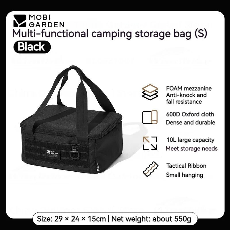 MOBI GARDEN Multi-function Storage Bag Camping Equipment MOLLE System Large Capacity Waterproof Wear Resistant Quick Folding Table Board Modular 3 Size Hiking Travel Beach Original MobiGarden