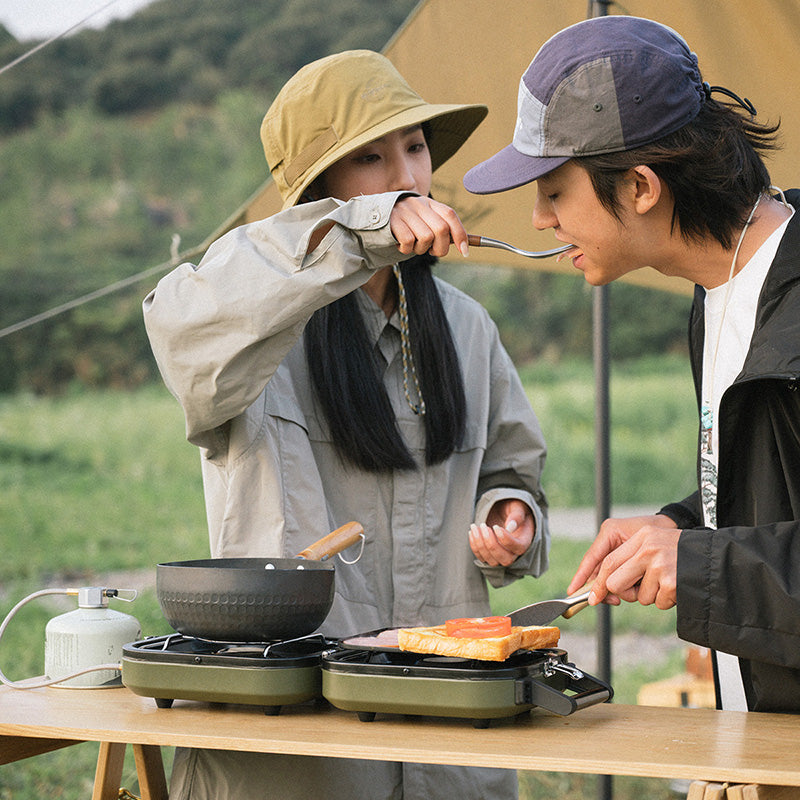 Naturehike Dual Firepower Folding Gas Stove Portable Lightweight Double Butane Gas Burner Stove Outdoor Camping 2300W High Fire Power Screw Type Isobutane Fuel Type Nature Hike