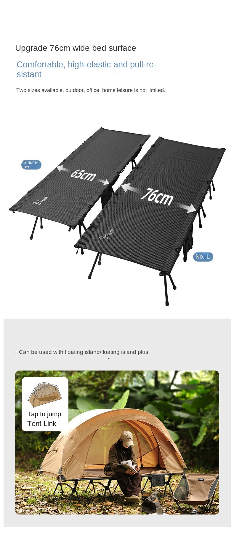 Vidalido Army Cot Outdoor Portable Lightweight Camping Folding Bed Premium 7075 Aluminum Alloy Small Large Size up to 200kg Max Load High Low Foldable Sleeping Gear