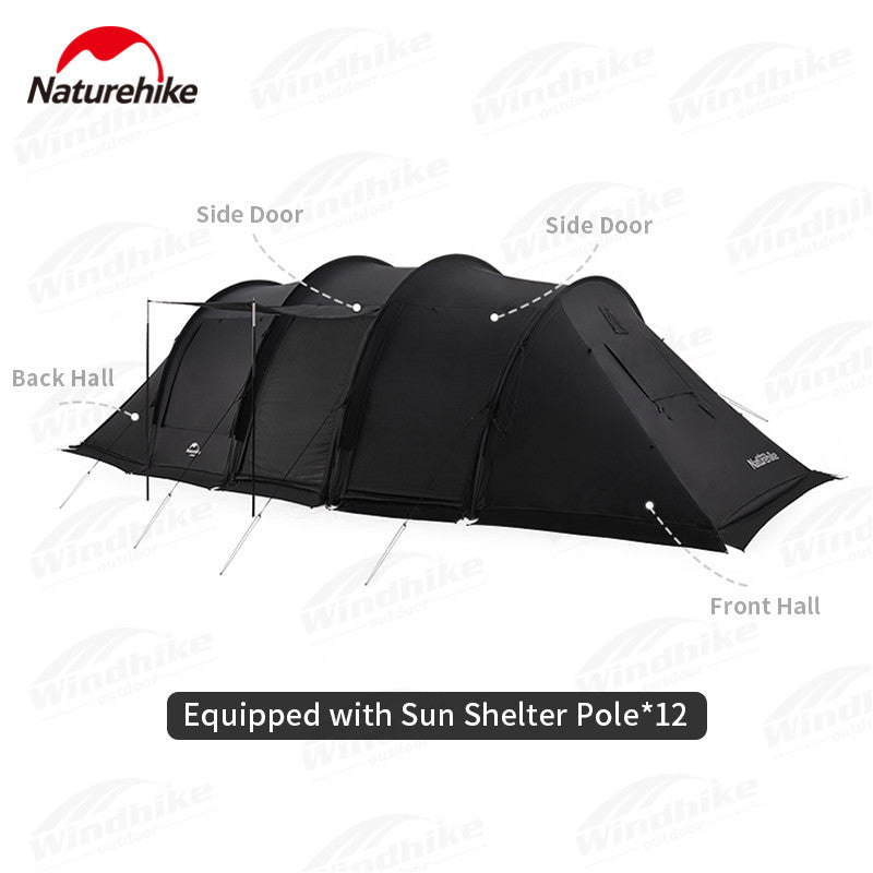 [Pre-Order] Naturehike Cloud Vessel Tunnel Tent With Snow Skirt Large Multi-Person Outdoor Camping Supplies Equipment Travel Tourist tent