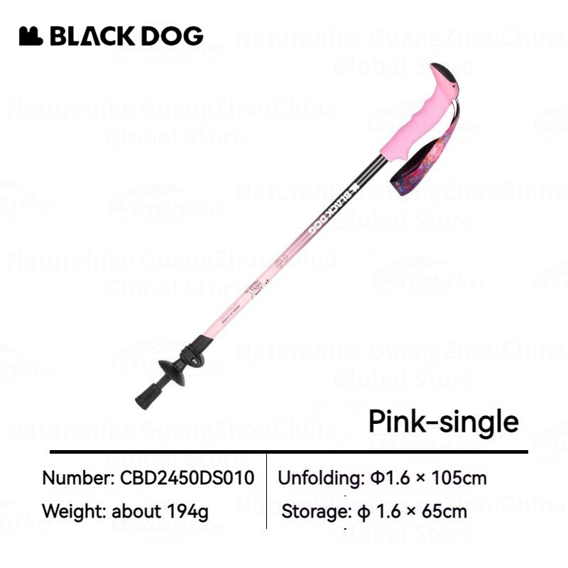 BLACKDOG by Naturehike Trekking Poles for Kids Aluminum Alloy 65-105cm Telescopic 194g Ultralight Walking Trek Stick Rod for Climbing Hiking Children Outdoor Camping Girl Boy Black Dog Nature Hike