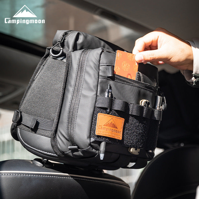 Campingmoon BK-PL Car Seat Headrest Bag Portable Large Capacity Tactical Multiple Storage Bag Pillow Foam Padded Organized Storage Outdoor Camping