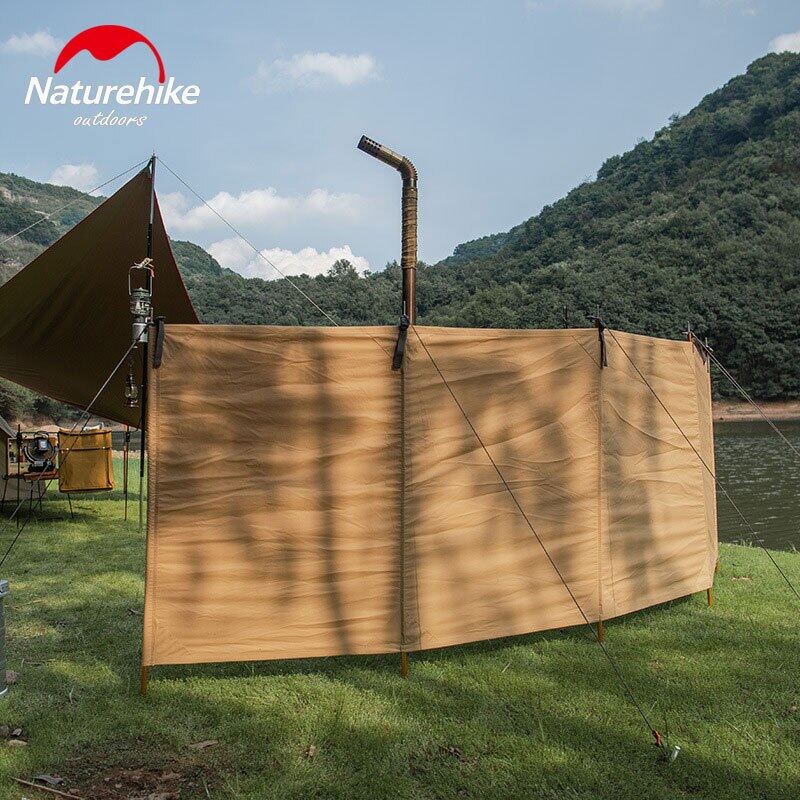 Naturehike Outdoor Camping Windscreen 300x100cm Beach Fishing Glamping Wind Breaker Portable Privacy Screen Cotton Aluminum Array Fence Screen