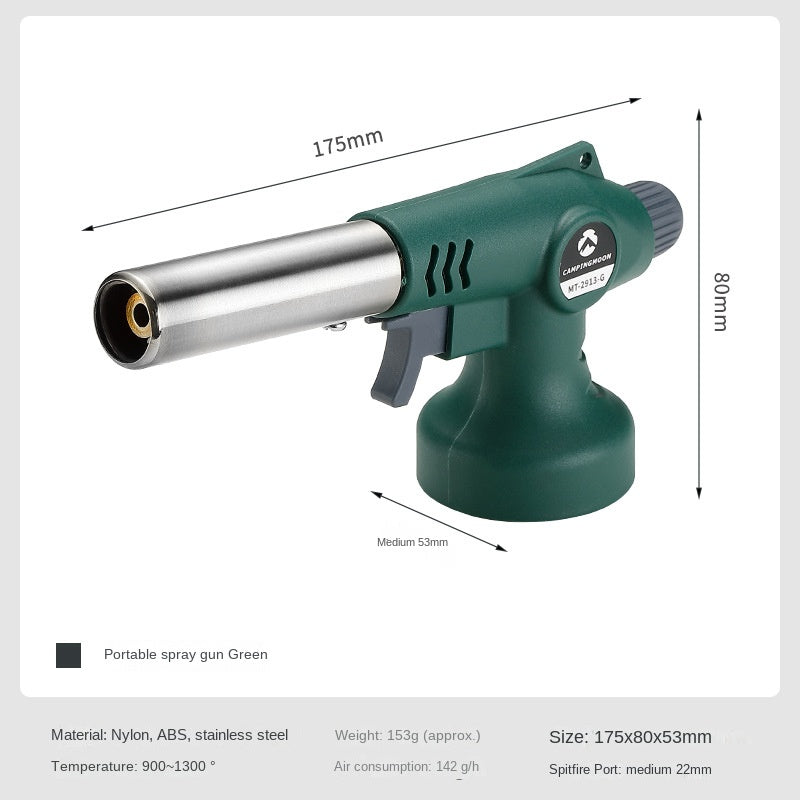 Campingmoon MT-2913-G MT-2913-H High Power Butane Gas Blow Torch Outdoor Portable Charcoal Grill Burner Hand Igniter Cartridge Spitfire Spray Gun