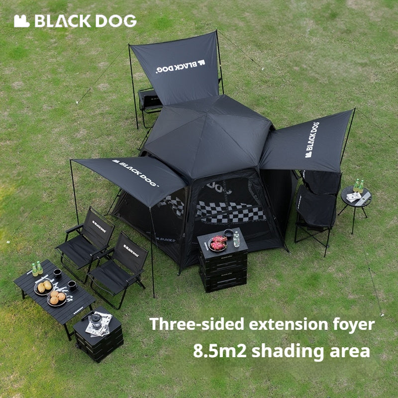 BLACKDOG Six Dome Hexagonal Automatic Tent Portable Lightweight Hexagon One-touch Automatic Quick-open Tent Waterproof Cabin Windscreen House