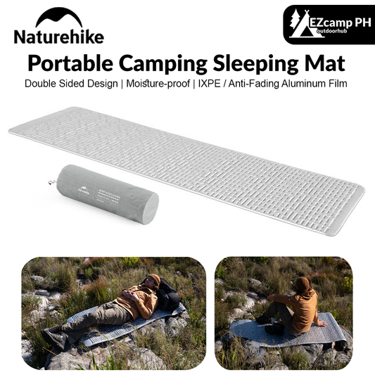 Naturehike IXPE Aluminum Foil Coated Sleeping Pad Ultralight 740g Portable Camping Tent Mat Widen 1.8cm Thick Outdoor Hiking Beach Backpacking Sleeping Moisture Proof Pad Egg Nest Tray