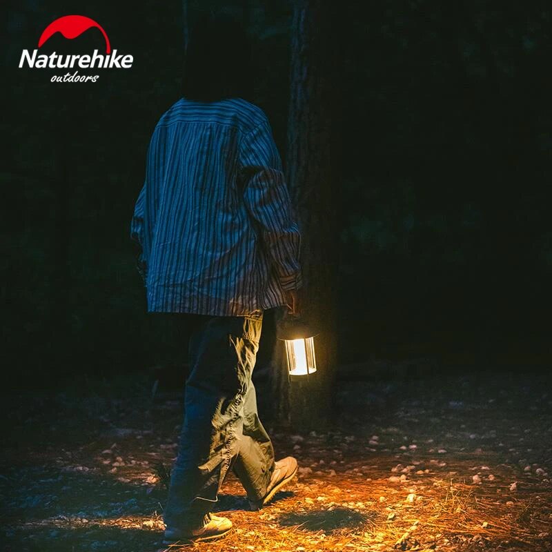 Naturehike MOUNTAIN PAVILLION Outdoor LED Lantern Light Camping Atmosphere Ambient Lighting IPX4 Waterproof 20-200 Lumens USB C Charging 4000mAh Battery up to 55H Lamp Warm White Nature Hike