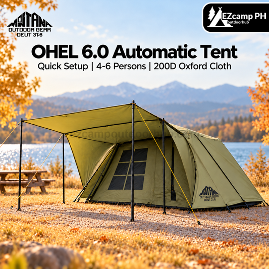 Montana OHEL 6.0 Automatic Tent Complete Set 4-6 Person Fast Waterproof Silver Coated Sunscreen
