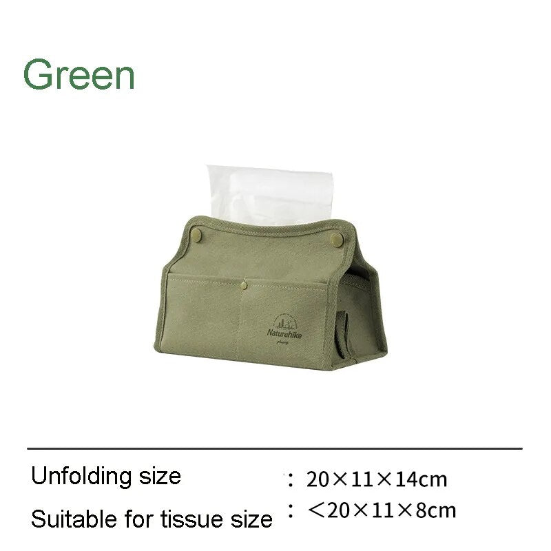 Naturehike Outdoor Canvas Tissue Storage Box Camping Travel Accessories Household Waxed Tissue Storage Box