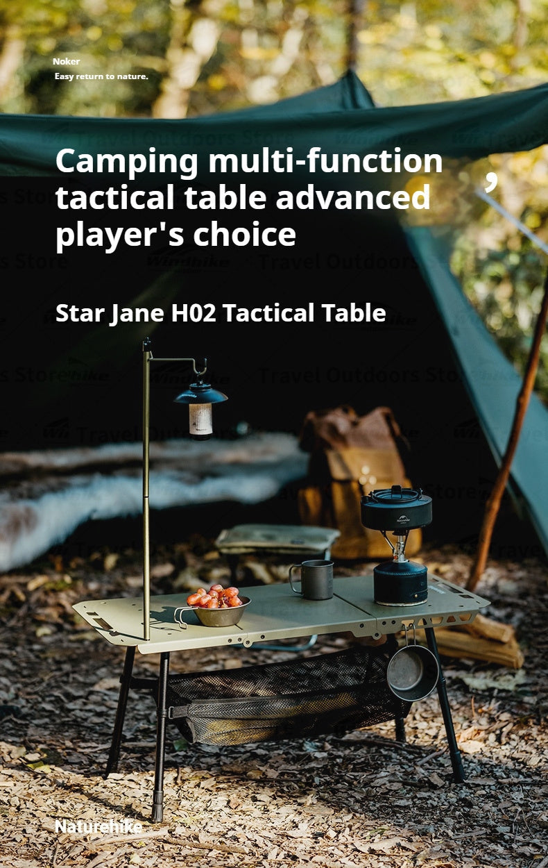 Naturehike STAR BASIC H02 IGT Table Portable Lightweight Foldable Multipurpose Tactical Table Height Adjustable Desk Aluminum Alloy Outdoor Camping Picnic