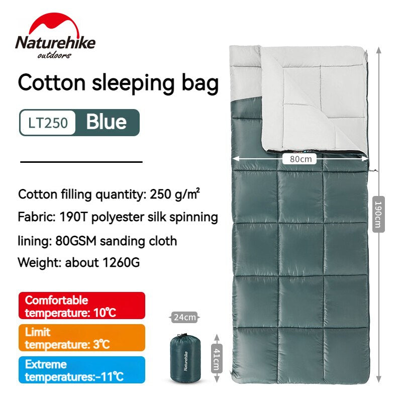 Naturehike LT150 LT250 Series Portable Ultralight Cotton Sleeping Bag ...