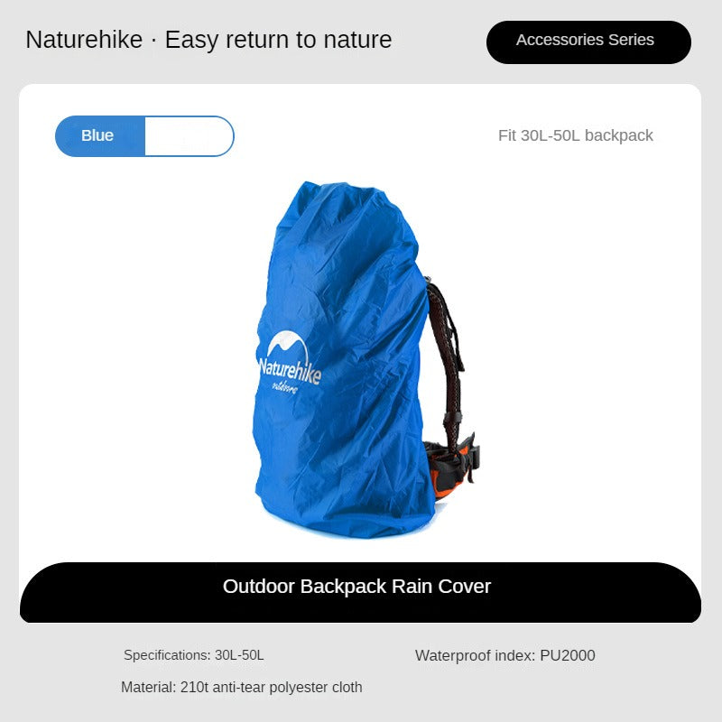 Naturehike 20-70L Backpack Rain Cover Portable Lightweight Climbing Sport Back Pack Foldable Waterproof Mud Dust Bag Rain Coat Hiking Camping Travel Cycling Heavy Duty Original Nature Hike