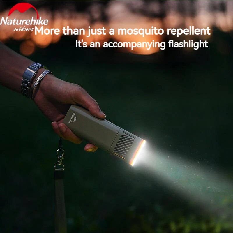 Naturehike Anti Mosquito Flashlight Outdoor Camping Lamp Tent Lantern Lighting Insect Repellant Mat Coil IPX4 Waterproof USB Type C Charging 6000mAh Battery Flash Light Nature Hike