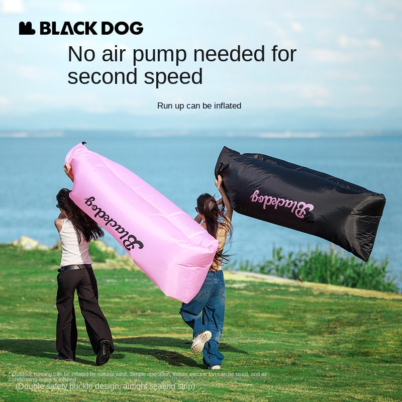 BLACKDOG Air Inflatable Lazy Boy Sofa Bed Outdoor Ultra-light Portable Air Matress Bed Tear-resistant Puncture-resistant Foldable Island Sleeping Pad Camping Hiking Travel Picnic Supplies Original Black Dog