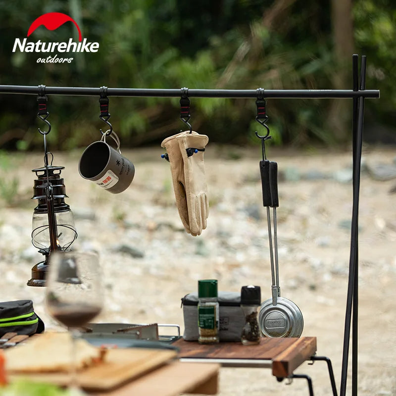 Naturehike Triangular Hanging Rack Shelve Outdoor Camping Equipment Hook Utensil Tableware Cookware Tools Triangle Hang Shelf 8kg Max Load Ultralight Portable Aluminum Alloy Nature Hike ChenYi