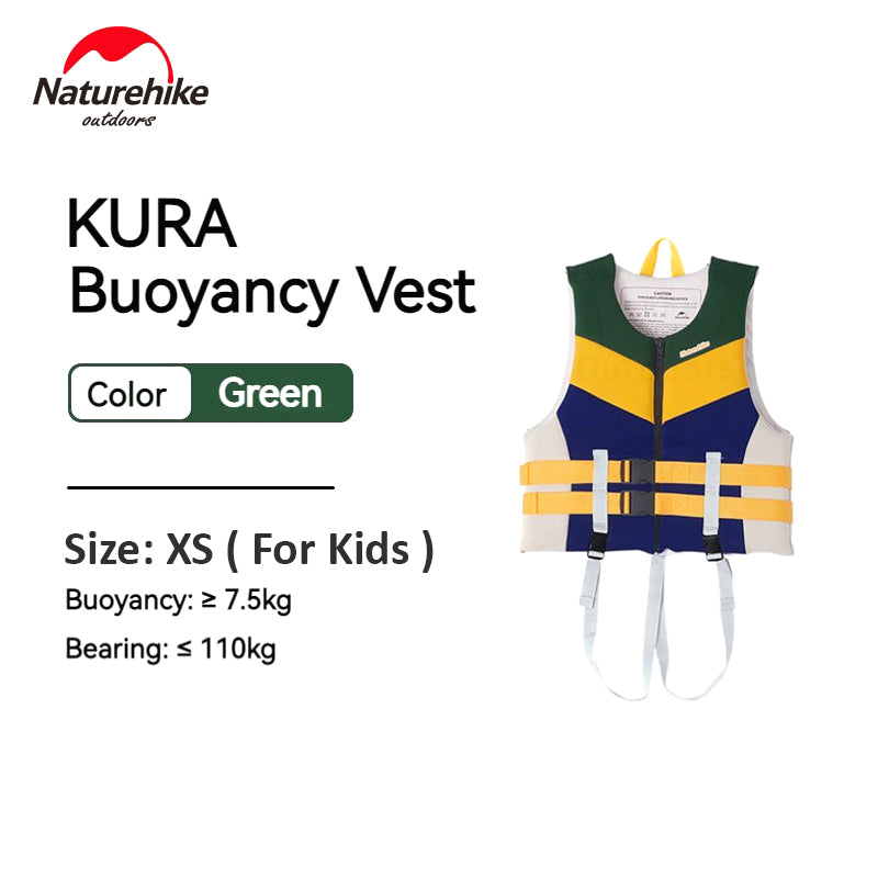 Naturehike KURA Strong Buoyancy Life Jacket Kids Adult Unisex 7.5kg Buoyancy 110kg Max Load Outdoor Water Sports Swimming Kayak Premium Safety Vest