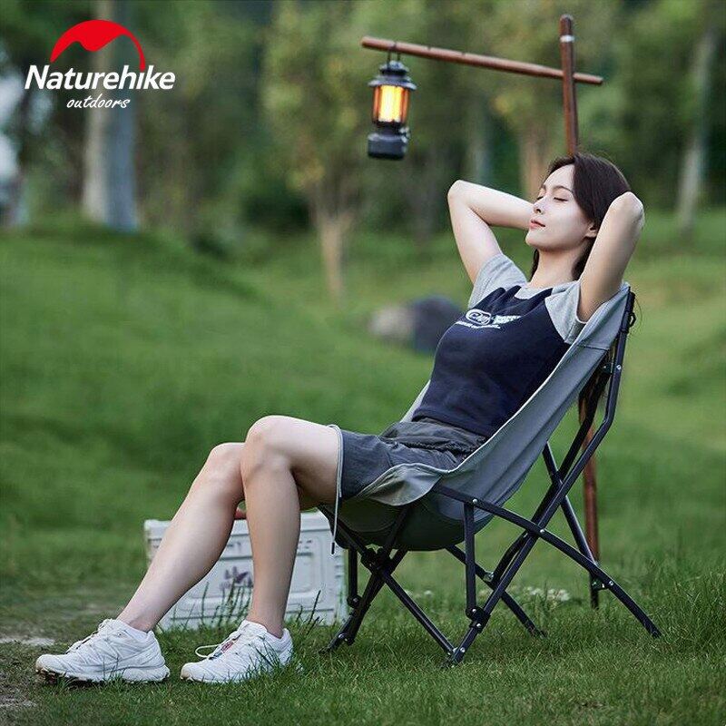 Naturehike STAR MOON Folding Moon Outdoor Camping Chair Upgraded Version  1.1 Carbon Steel Alloy Heavy 140kg Max Load 600D Oxford Portable Foldable
