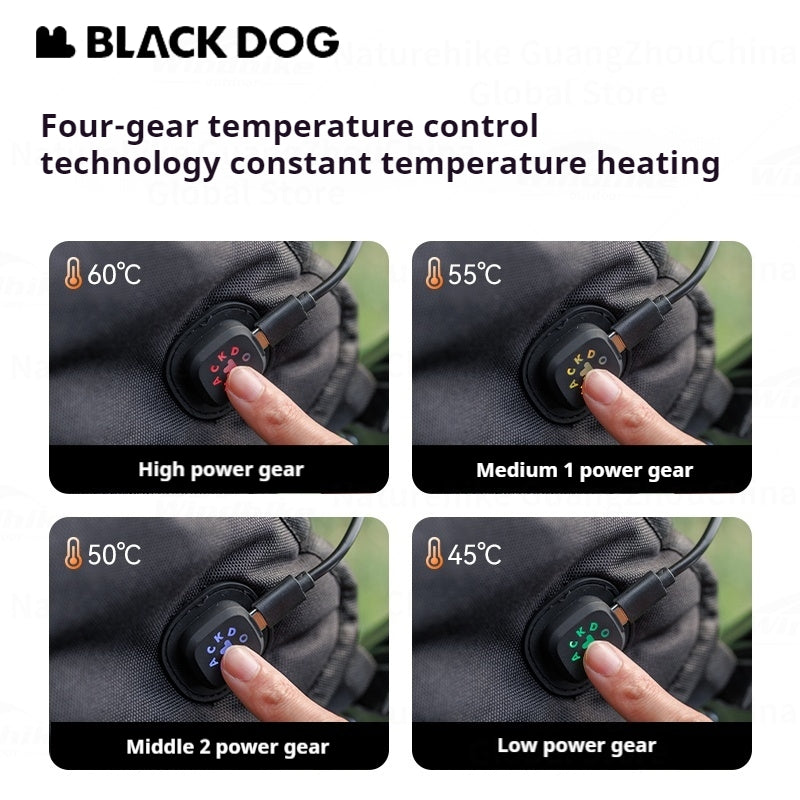 BLACKDOG Heating Seat Cushion Camping Chair Winter Warmer Mat Heating Cushion Four Adjustable Temperature Control 900D Electric Pad Chair Cover