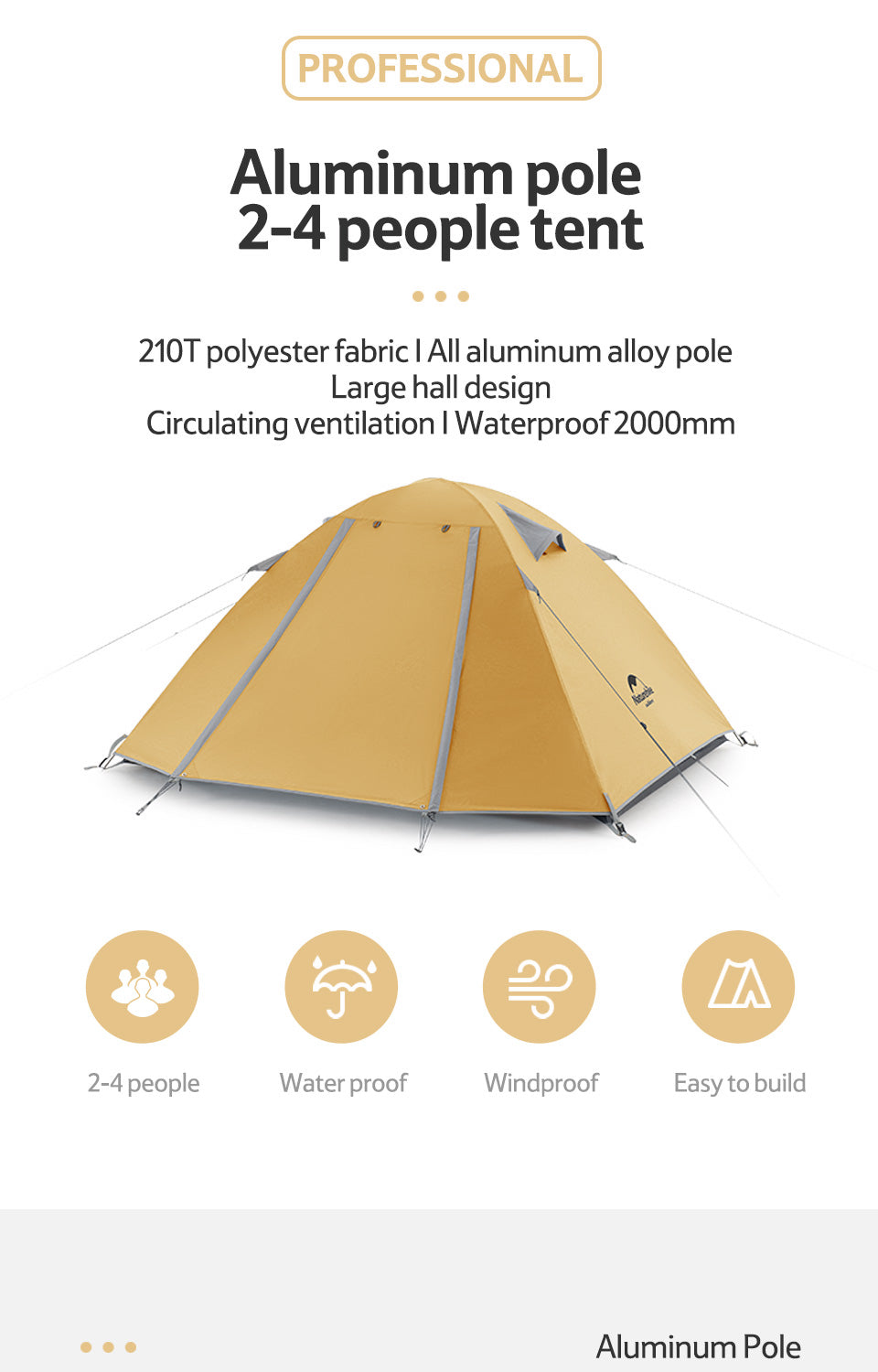 ( PARTS ) Naturehike P-SERIES 2 3 4 Person Tent Replacement Parts Inner Outer Fly Sheet Aluminum Pole Bag Peg Rope Set Professional P Series Nature Hike Ultralight Hiking Backpacking Flysheet
