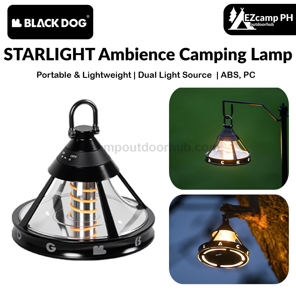 Blackdog STARLIGHT Ambience Camping Lamp Outdoor Atmosphere Ambient Hanging Lantern Dual Light Source Waterproof LED USB Charging Long Battery Life