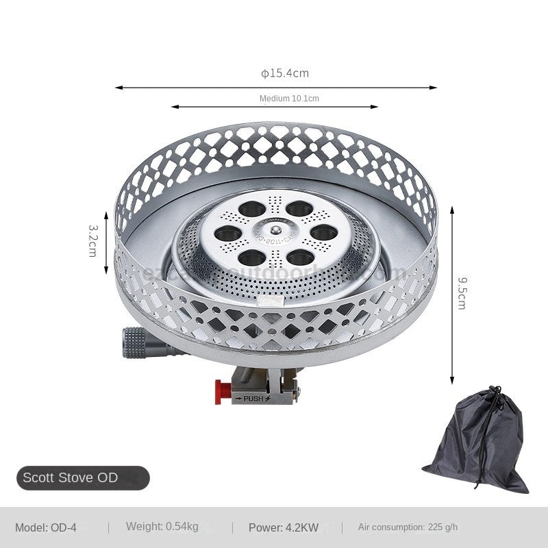 Campingmoon IGT Korean Style Double Burner Stove Top 2 Unit IGT Size Integrated Grill Table Rack Dual Stainless Steel Butane Gas Stove Windproof