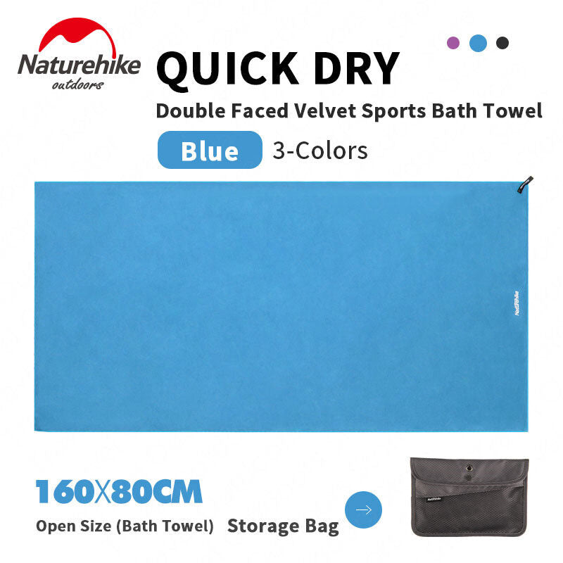 Naturehike Quick Drying Towel Outdoor Sports Super Absorbent Camping Swimming Bath Gym Travel Microfiber Antibacterial Face Hand Premium Towel Nature Hike Fast Dry Portable Ultralight Weight