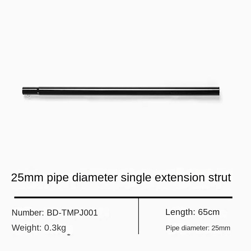 BLACKDOG Canopy Iron Pole Rod 2.4m Length 4 Section 22mm 25mm Diameter Steel Iron Heavy Duty Outdoor Camping Portable Awning Tarp Tent Pole