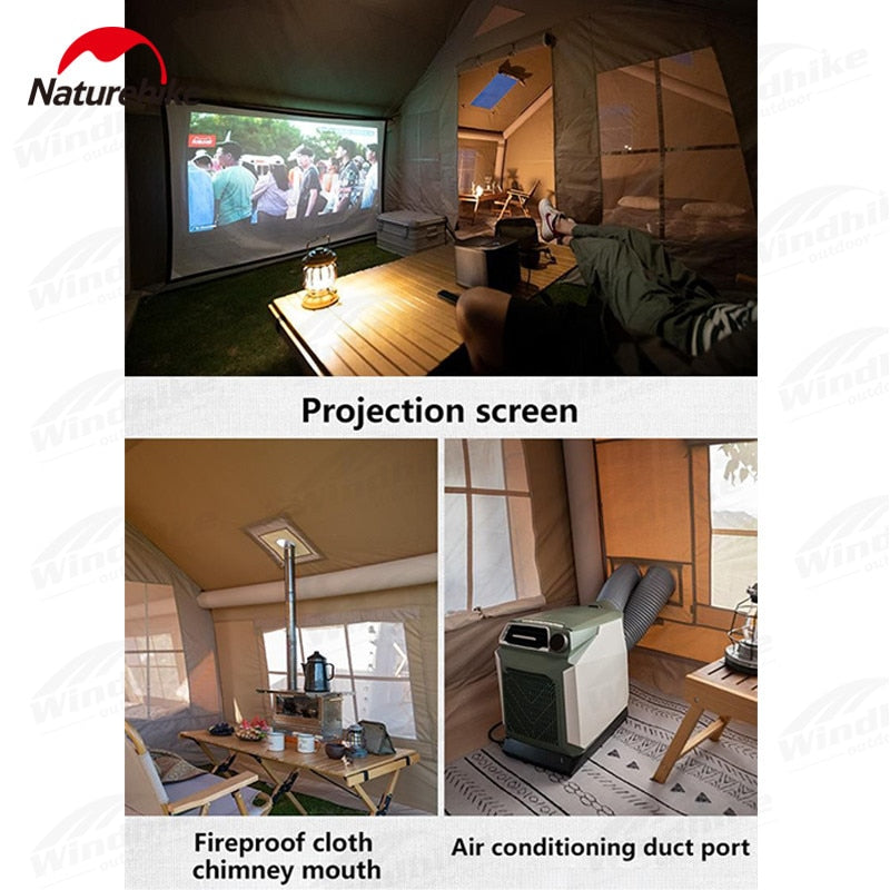 Naturehike AIR Series 17.2 Glamping Luxury Extra Large 17.2m² Air Inflatable Camping Tent Waterproof Breathable Outdoor 1 Bedroom 1 Living Room