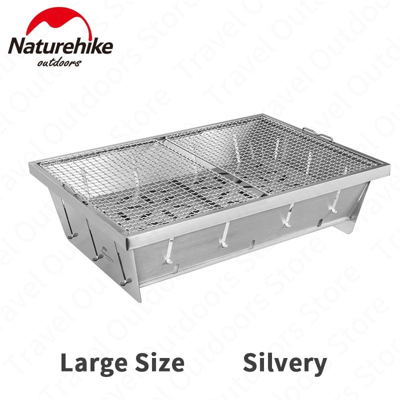 Naturehike IGT Compatible Large Small Table Integrated Grill 1 / 2 Unit IGT Standard Sized 201 301 Stainless Steel Portable Folding Charcoal BBQ Burner Foldable Outdoor Camping Glamping Nature Hike