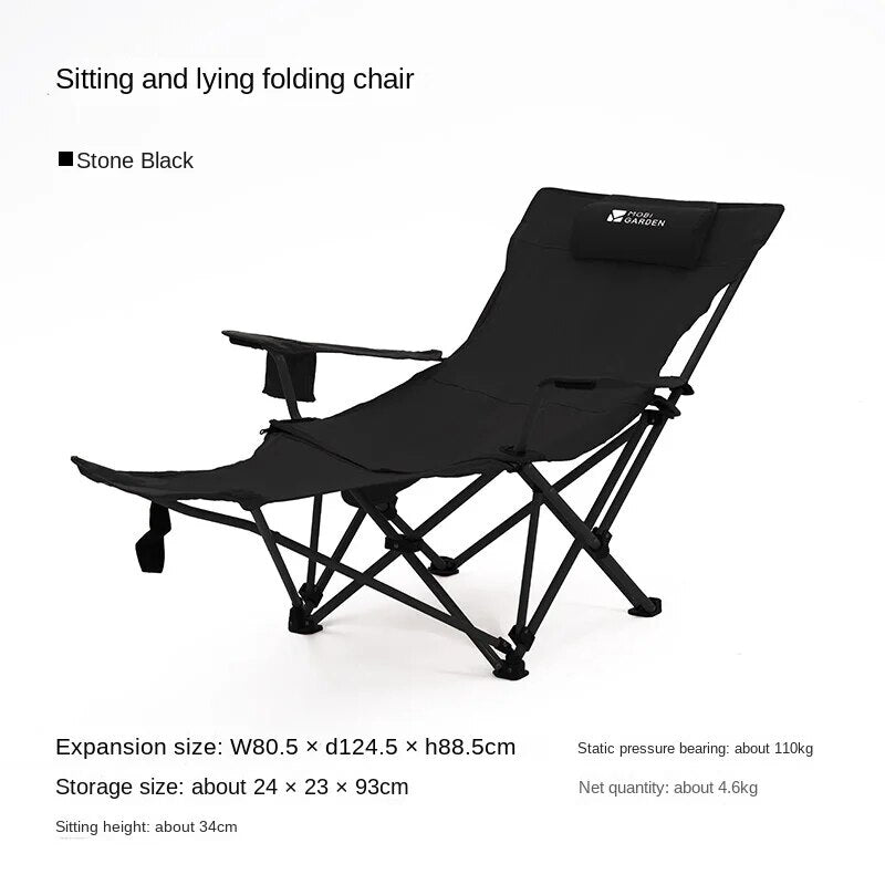 MOBI GARDEN HAPPY RECLINER Chair Outdoor Folding Portable Reclining Re