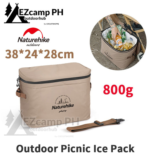 Naturehike Outdoor Picnic Ice Pack 12L 20L Big Capacity PVC Thermal Insulation Cooler 800g Portable Ultralight Travel Camping Food Drink Storage Bag