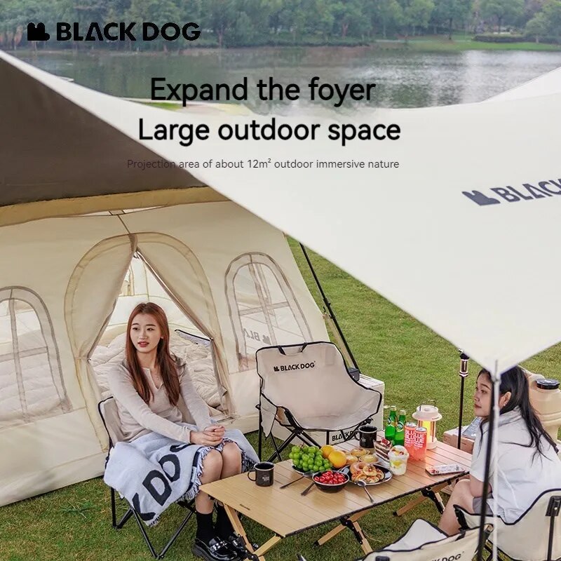 BLACKDOG FOR WILD Cabin Style Automatic Fast Build Tent Expandable Canopy Optional Add-on Vinyl Coated Sunscreen Waterproof Open Multiple Setting Tent