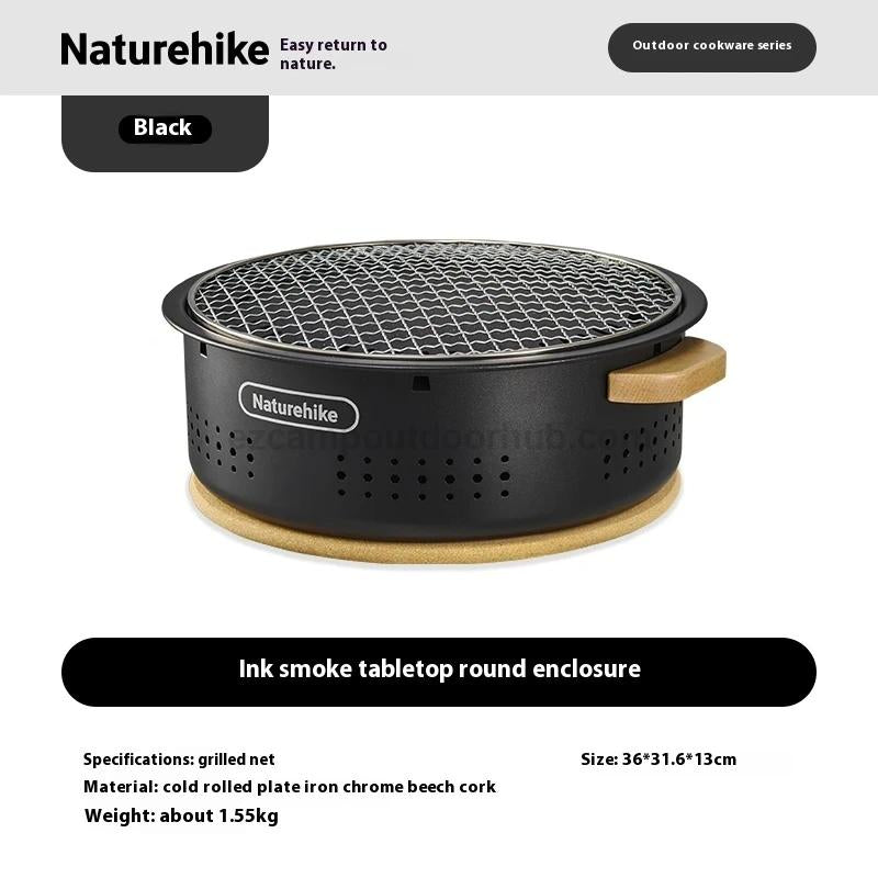 Naturehike MOYAN Desktop BBQ Grill Portable Multi-functional Round Stove Pot Charcoal Barbecue Stove Fire Pit High Temperature Resistant Outdoor