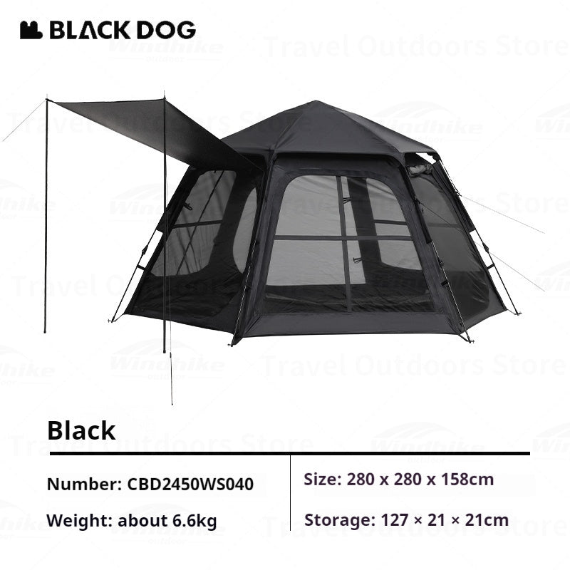 BLACKDOG Six Dome Hexagonal Automatic Tent Portable Lightweight Hexagon One-touch Automatic Quick-open Tent Waterproof Cabin Windscreen House