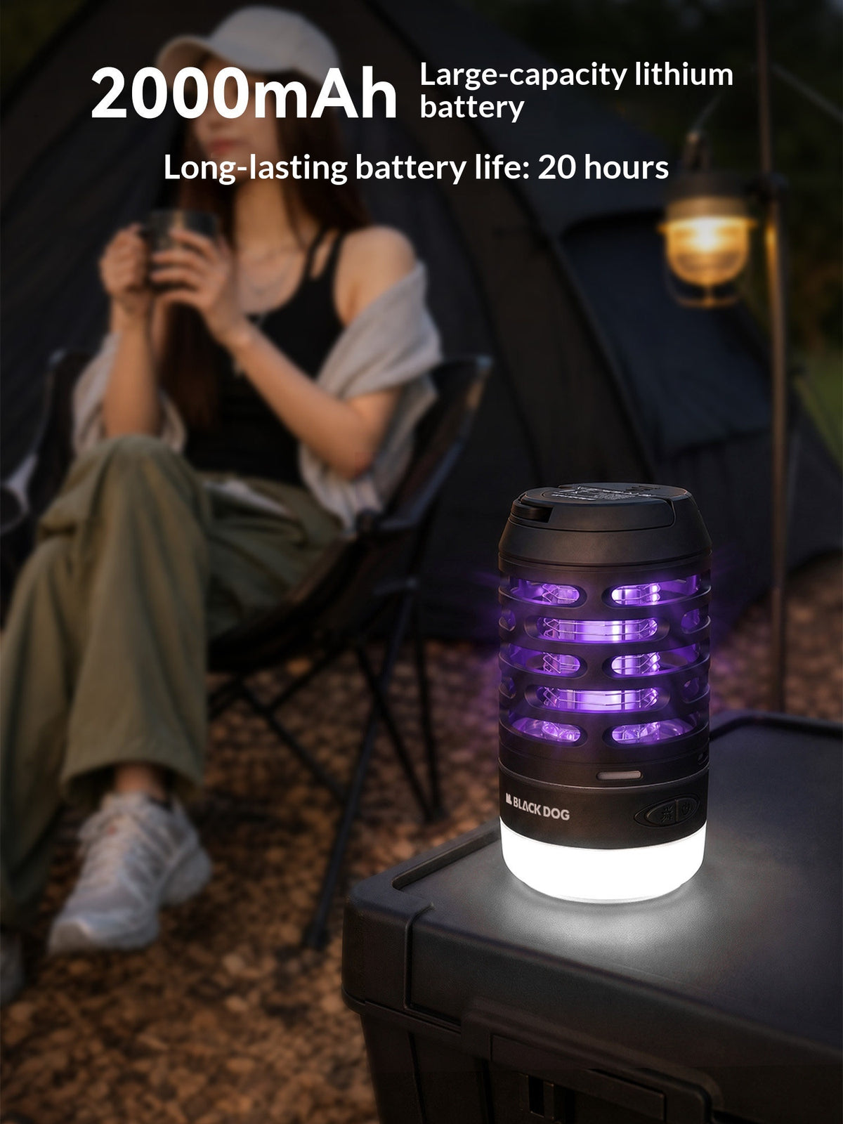 Blackdog NIGHTGUARD 2 in 1 Mosquito Killer Lamp Insect Zapper LED Camping Lantern Outdoor Light