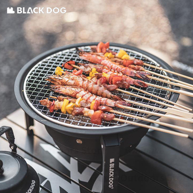 BLACKDOG Tabletop Barbecue Stove Portable Cookware Charcoal BBQ Grill Tea Table Making Stove Foldable Oven Furnace Grill Winter Heating Outdoor Picnic Camping Hiking Orignal Black Dog