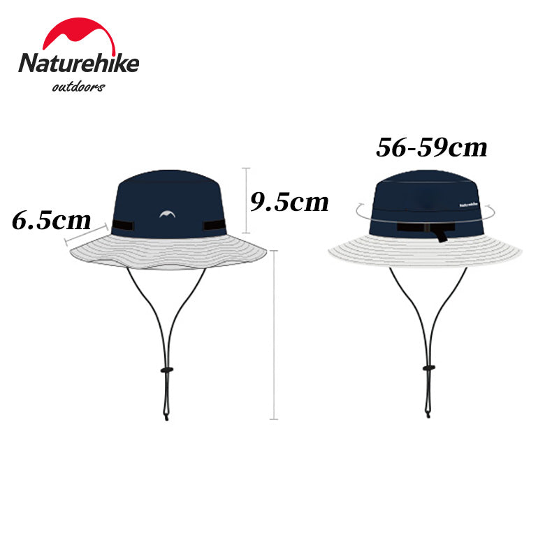 Naturehike Sun Protection Fisherman Hat Portable Lightweight Bucket Caps Panama Hat Camping Hiking Anti-UV Sun Caps Fishing Trekking Water Resistant