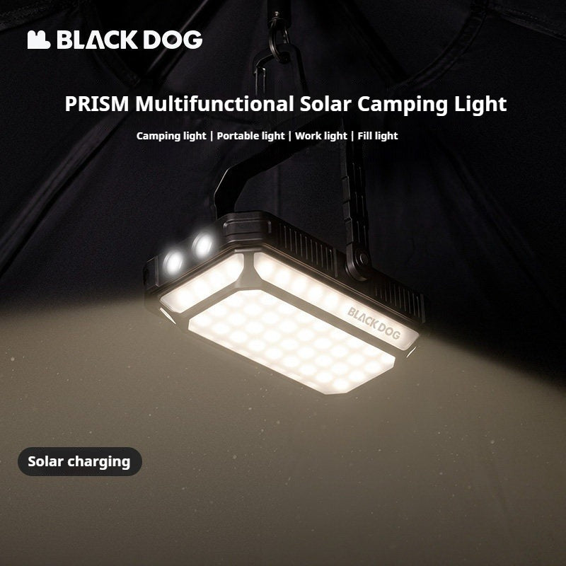 Blackdog PRISM Multifunctional Solar Camping Light Portable Lamp Large Hanging Magnetic Waterproof Shockproof Up 700 Lumens Tent Lantern Light Outdoor