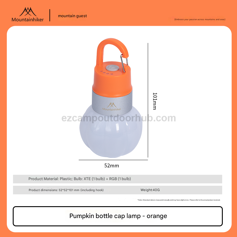 Mountainhiker Hanging Hook Lantern Portable Lamp Outdoor Waterproof USB C Charging Wireless Bottle Cap LED Light 2-20H Battery Working Time