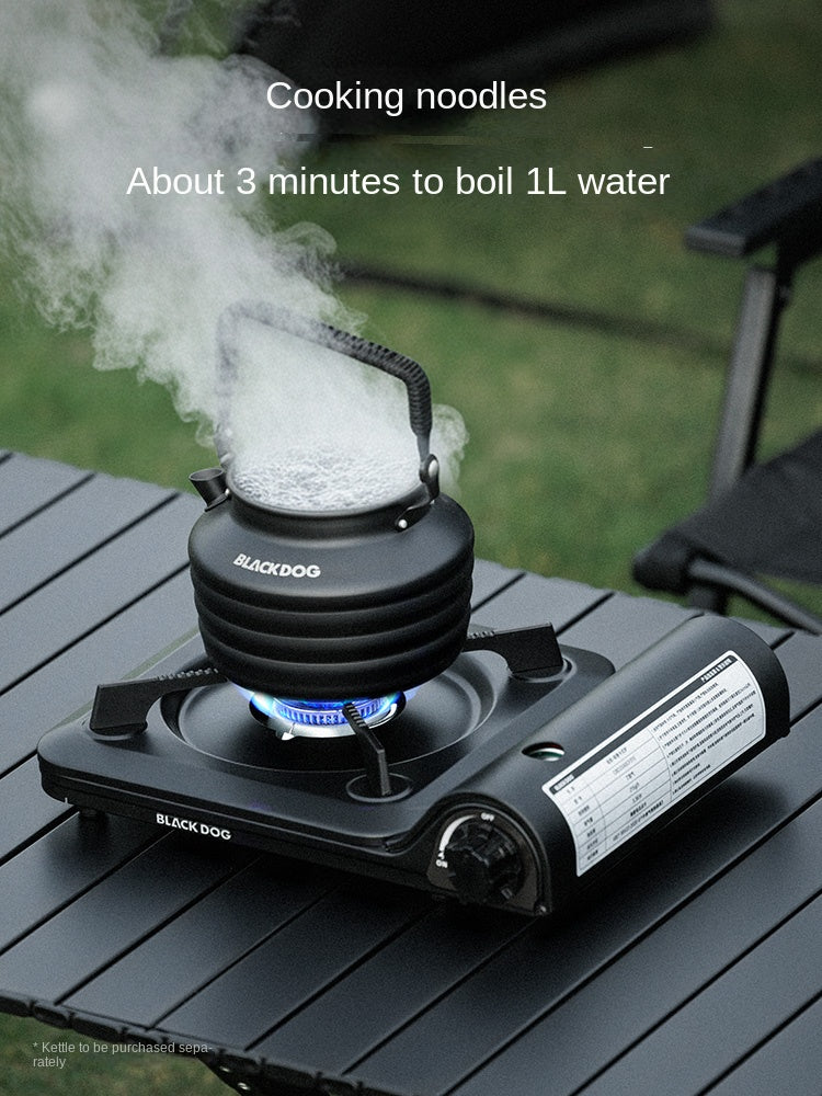 Blackdog Super Slim Black Canister Stove Portable Outdoor Camping Gas Cassette Burner 3300W Firepower Magnetic Valve Nozzle Butane With Storage Case