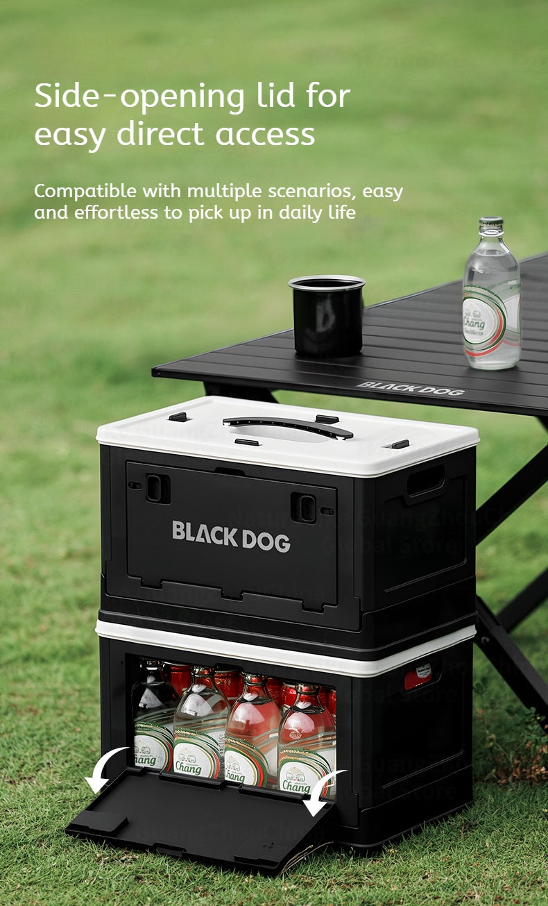 Blackdog ODYSSEY 13L Folding Storage Box Portable Multifunctional Stackable Collapsible Double Door Outdoor Camping Car With Handle PP Food Box