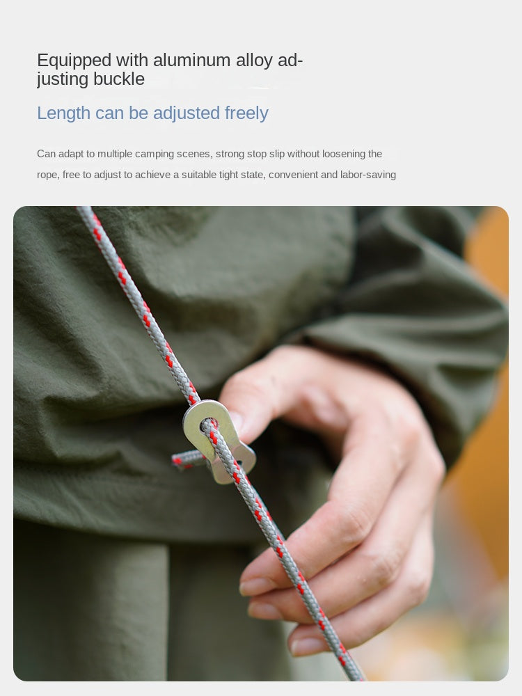 Vidalido 8pcs Outdoor Camping Wind Rope Set Multipurpose Tent Tarp Canopy Awning Accessories Guy Lines Aluminum Tensioner Buckles Windproof Reflective