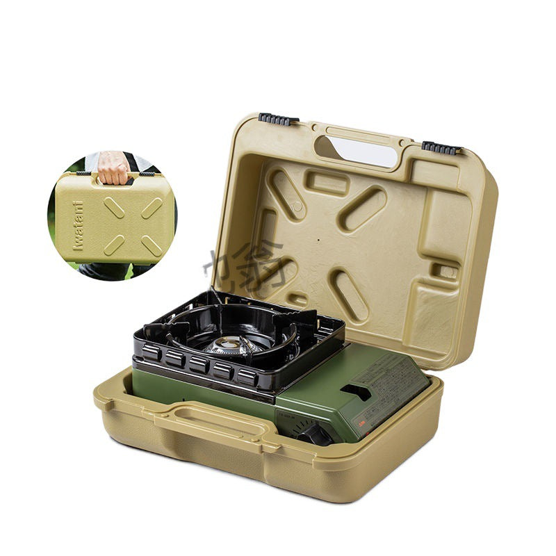 Iwatani Tough Maru Jr. Outdoor Stove Portable Butane Canister Cassette Stove With Double Integrated Windshield And Storage Case Made in Japan Jr Junior