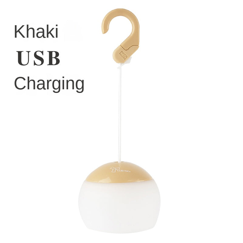 Vidalido Hanging Lamp Outdoor Portable Ultralight Atmosphere Ambient LED Warm Light Lantern Waterproof USB Charging Camping Travel Tent Lighting ABS TPR