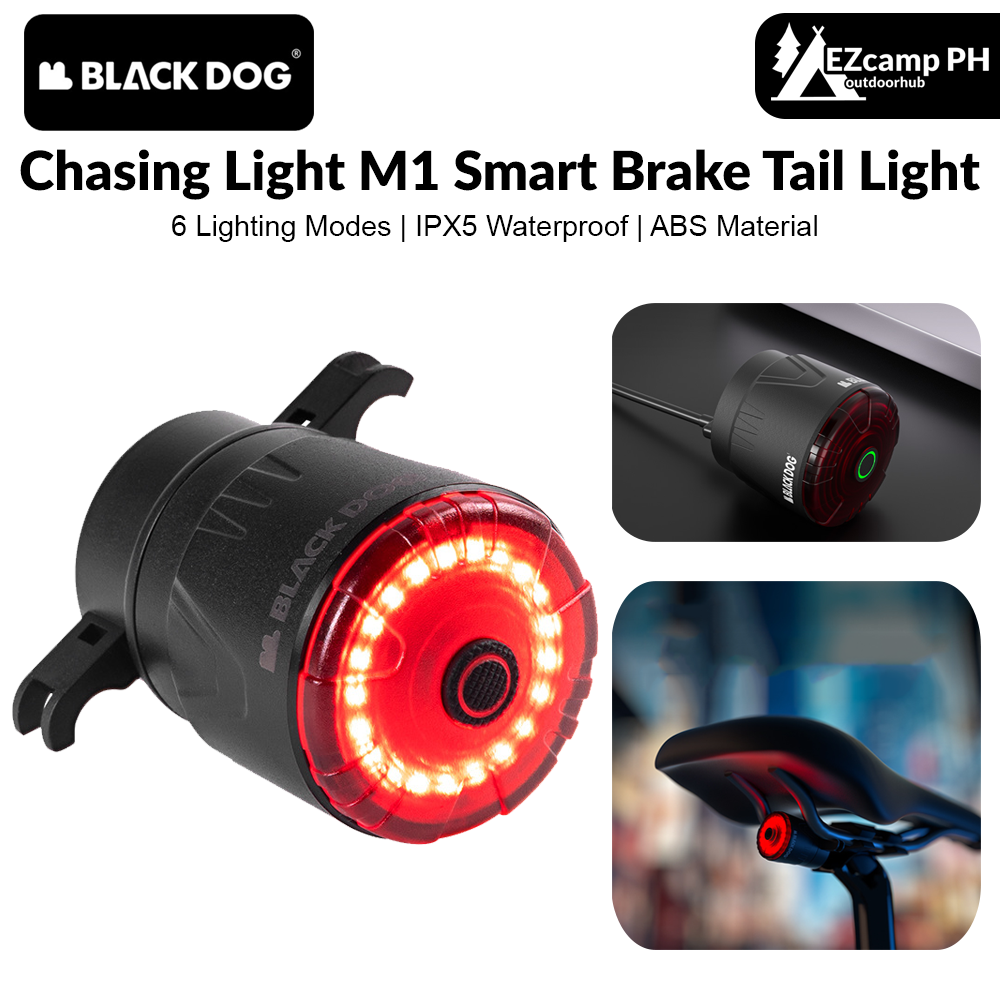 BLACKDOG Chasing Light M1 Smart Brake Tail Light Portable Lightweight Bike Tail Light Bicycle Brake Sensing Light Night Cycling Rear Lamp Taillight