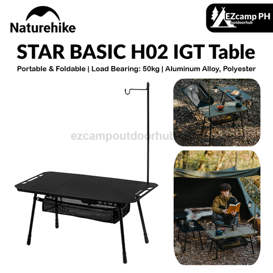 Naturehike STAR BASIC H02 IGT Table Portable Lightweight Foldable Multipurpose Tactical Table Height Adjustable Desk Aluminum Alloy Outdoor Camping Picnic